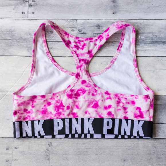 NWOT Victoria's Secret Pink Tie Dye Sports Bra - Picture 2 of 2